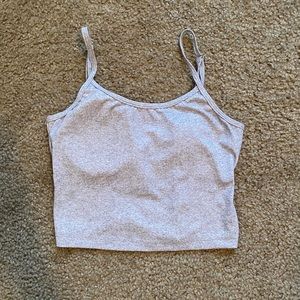 Kortni Jeane Latter-Back Top in light heather grey